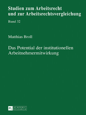 cover image of Das Potential der institutionellen Arbeitnehmermitwirkung